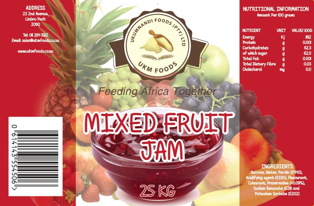 High Res Mixed Fruit Jam 25kg
