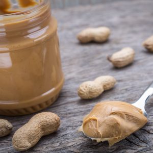 peanut cream in spoon