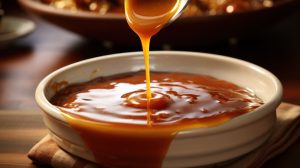 rich gravy poured generously over the main course